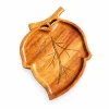 Broad Leaf Doussie Wood Tray 9 Broad Leaf Wood Tray in doussie wood on white