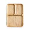 Three Section Ash Tray – Ash Wood 9 Three Section Ash Tray in ash wood on white