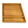 Oak Divided Tray 49.2 cm on a clean white background