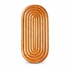 Large Oval Grooved Tray – Doussie Wood 9 Large Oval Grooved Tray in doussie wood on white