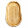 Rubberwood Oval Tray 18 x 10 cm on a clean white background