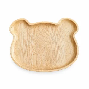Pig Shaped Ash Tray in ash wood on white