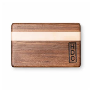 Walnut Beech Cutting Board with Stripe 30 x 20 cm on a clean white background