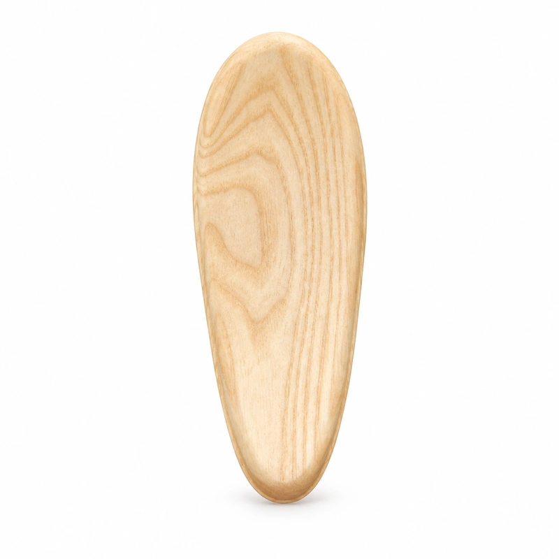 Egg Shaped Ash Tray in ash wood on white Egg Shaped Ash Tray in ash wood on white