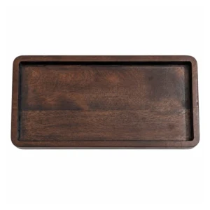 Mahogany Rectangular Tray 21.5 x 11.5 cm on a clean white background