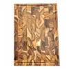 Teak End Grain Cutting Board 35 x 25 cm on a clean white background