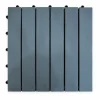 Acacia Decking Tile for Balcony of installation 7 Grey-blue acacia decking tile with six parallel slats and round connectors