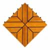 Acacia Hardwood Interlocking Patio Deck Tiles 8 Interlocking patio deck tiles with a golden 16-slat acacia pattern and round connectors