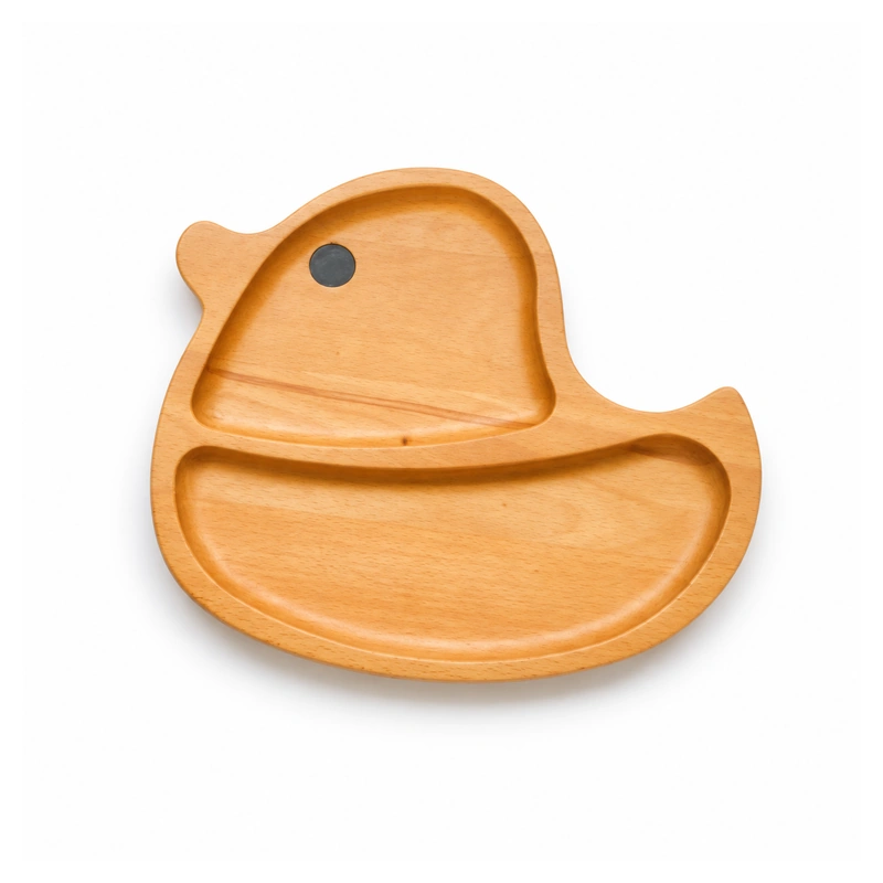 Rubberwood Duck Tray 24 x 23 cm on a clean white background Rubberwood Duck Tray 24 x 23 cm on a clean white background