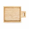 Square Handle Ash Tray – Ash Wood 8 Square Handle Ash Tray in ash wood on white