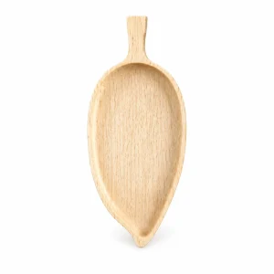 Medium Leaf Handle Tray in ash wood on white