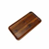 Acacia Rectangular Tray 30 x 16 cm, Walnut-Color Finish on a clean white background