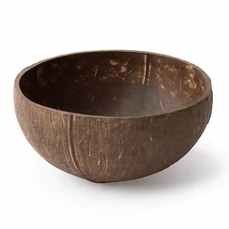 Close view of the coconut shell interior and raw exterior texture Close view of the coconut shell interior and raw exterior texture