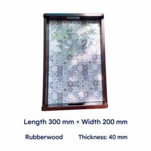 Rubberwood Decorative Tray 30 x 20 cm 1 Rubberwood Decorative Tray 30 x 20 cm, 300 × 200 × 40 mm, Rubberwood