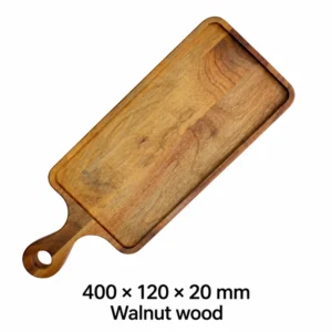 Walnut Handled Tray 40 x 12 cm, 400 × 120 × 20 mm, Walnut dimensions