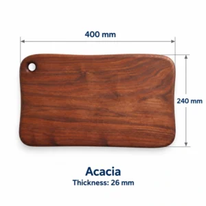 Acacia Rounded Cutting Board 40 x 24 cm, 400 × 240 × 26 mm, Acacia