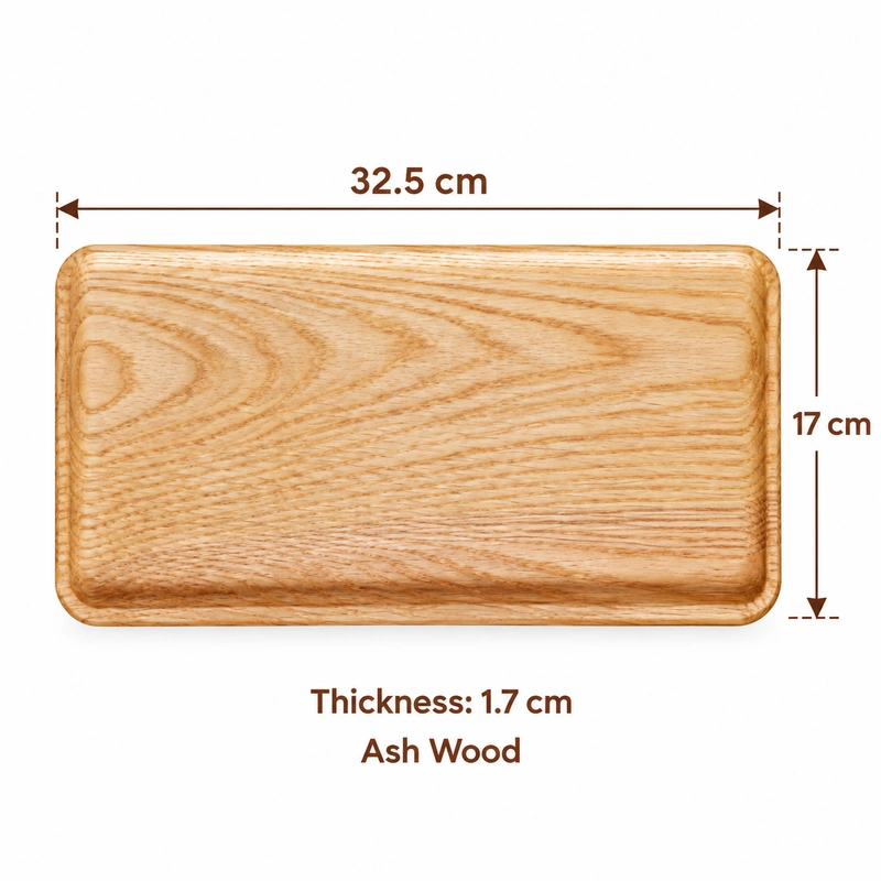 Medium Rectangular Ash Tray overall dimensions 32.5 × 17 × 1.7 cm in ash wood Medium Rectangular Ash Tray overall dimensions 32.5 × 17 × 1.7 cm in ash wood