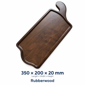Rubberwood Curved Handle Tray 35 x 20 cm 1 Rubberwood Curved Handle Tray 35 x 20 cm, 350 × 200 × 20 mm, Rubberwood
