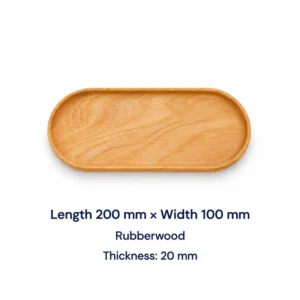 Rubberwood Snack Tray 20 x 10 cm 1 Rubberwood Snack Tray 20 x 10 cm, 200 × 100 × 20 mm, Rubberwood
