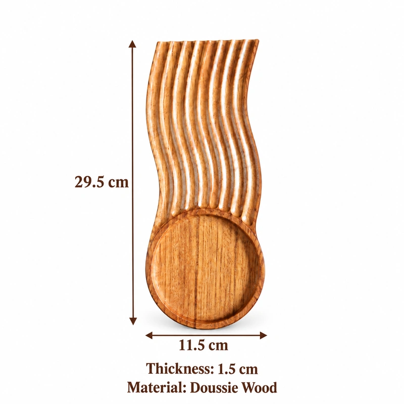Wave Grooved Tea Tray dimensions 29.5 by 11.5 cm and 1.5 cm thick Wave Grooved Tea Tray dimensions 29.5 by 11.5 cm and 1.5 cm thick
