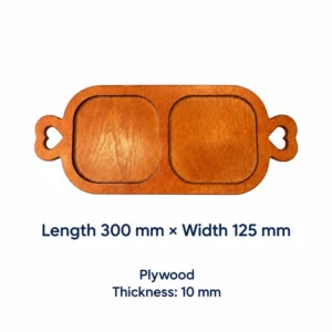 Plywood Heart Handle Tray 30 x 12.5 cm 1 Plywood Heart Handle Tray 30 x 12.5 cm, 300 × 125 × 10 mm, Plywood