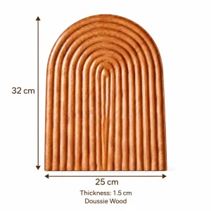 Arched Doussie Wood Tray – Doussie Wood 1 Arched Doussie Wood Tray overall dimensions 32 × 25 × 1.5 cm in doussie wood