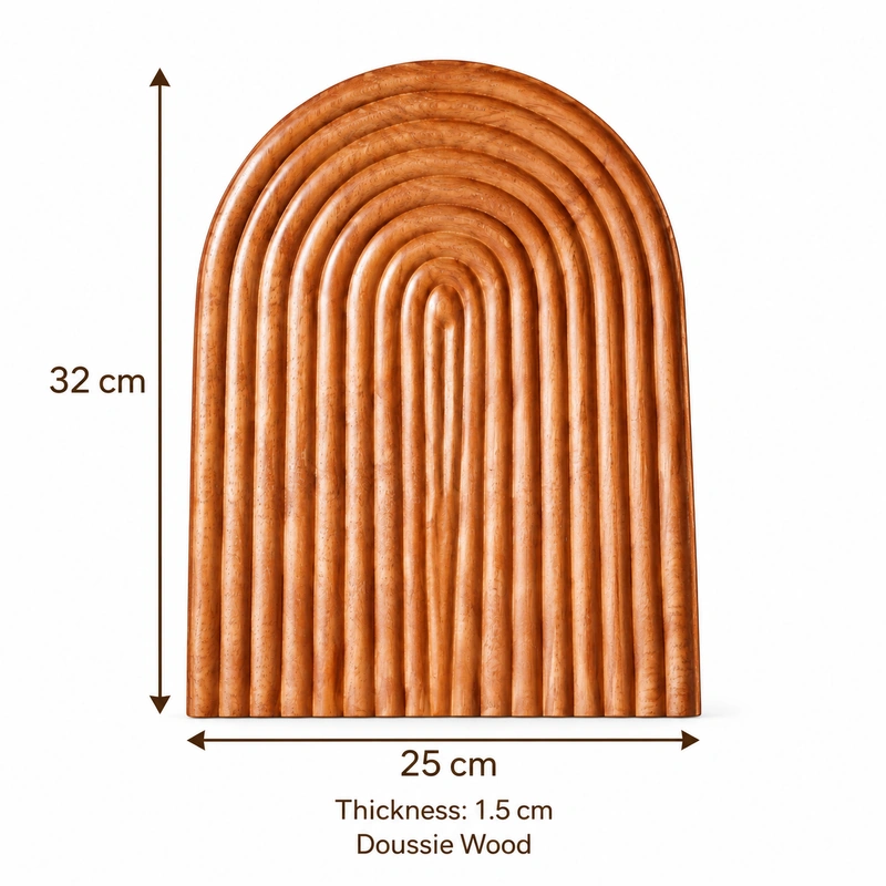 Arched Doussie Wood Tray overall dimensions 32 × 25 × 1.5 cm in doussie wood Arched Doussie Wood Tray overall dimensions 32 × 25 × 1.5 cm in doussie wood