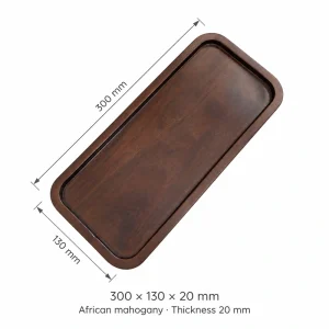 Walnut Color African Mahogany Tray 30 x 13 cm dimensions 300 × 130 × 20 mm and African mahogany material