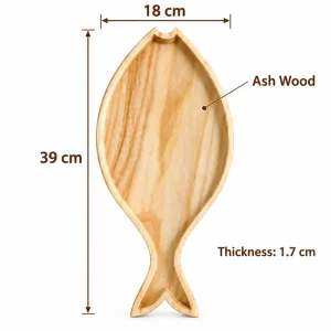 Fish Shaped Ash Tray – Ash Wood 1 Fish Shaped Ash Tray overall dimensions 39 × 18 × 1.7 cm in ash wood