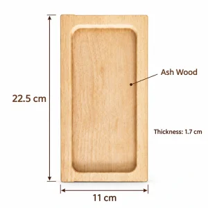 Coffee Rectangle Ash Tray overall dimensions 22.5 × 11 × 1.7 cm in ash wood