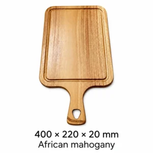 African Mahogany Paddle Cutting Board 40 x 22 cm, 400 × 220 × 20 mm, African mahogany