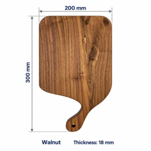 Walnut Offset Handle Board 30 x 20 cm, 300 × 200 × 18 mm, Walnut