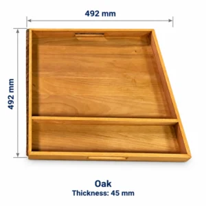 Oak Divided Tray 49.2 cm, 492 × 492 × 45 mm, Oak
