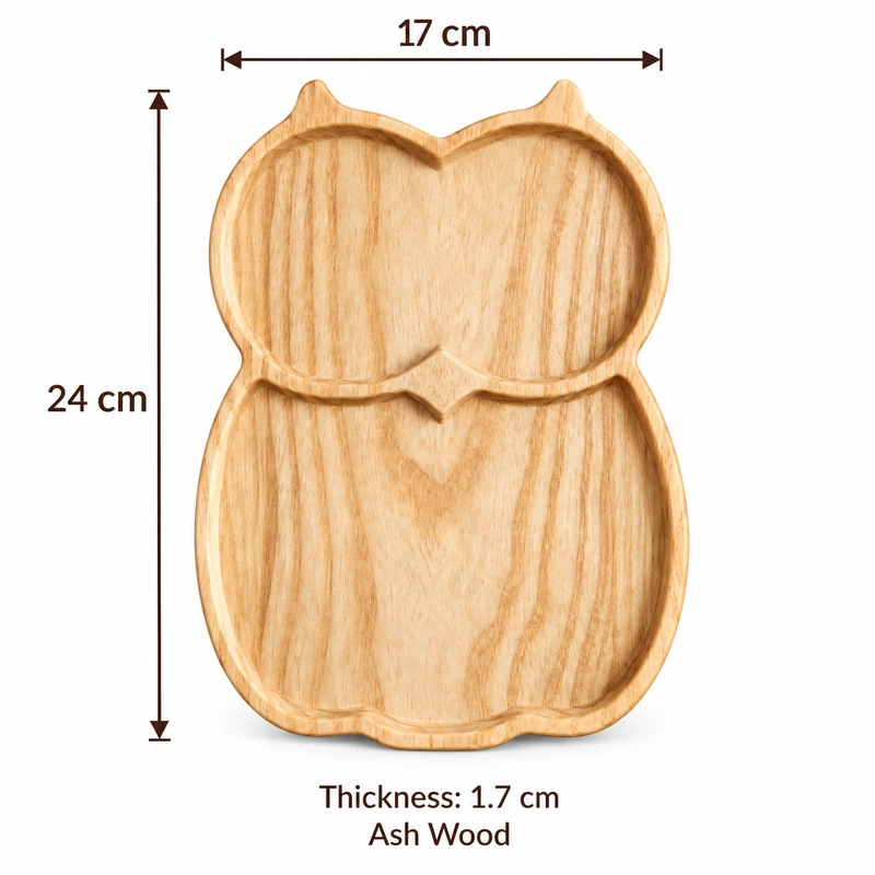 Owl Ash Wood Tray overall dimensions 24 × 17 × 1.7 cm in ash wood Owl Ash Wood Tray overall dimensions 24 × 17 × 1.7 cm in ash wood