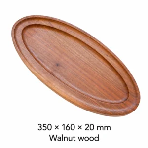 Walnut Oval Tray 35 x 16 cm, 350 × 160 × 20 mm, Walnut dimensions