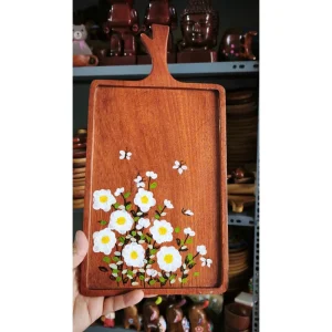 Branch handle rectangular floral tray from the factory collection