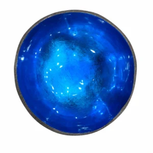 blue metallic lacquer coconut bowl product view