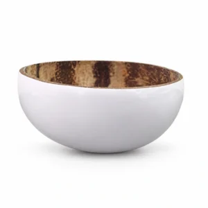 white exterior lacquer coconut bowl product view