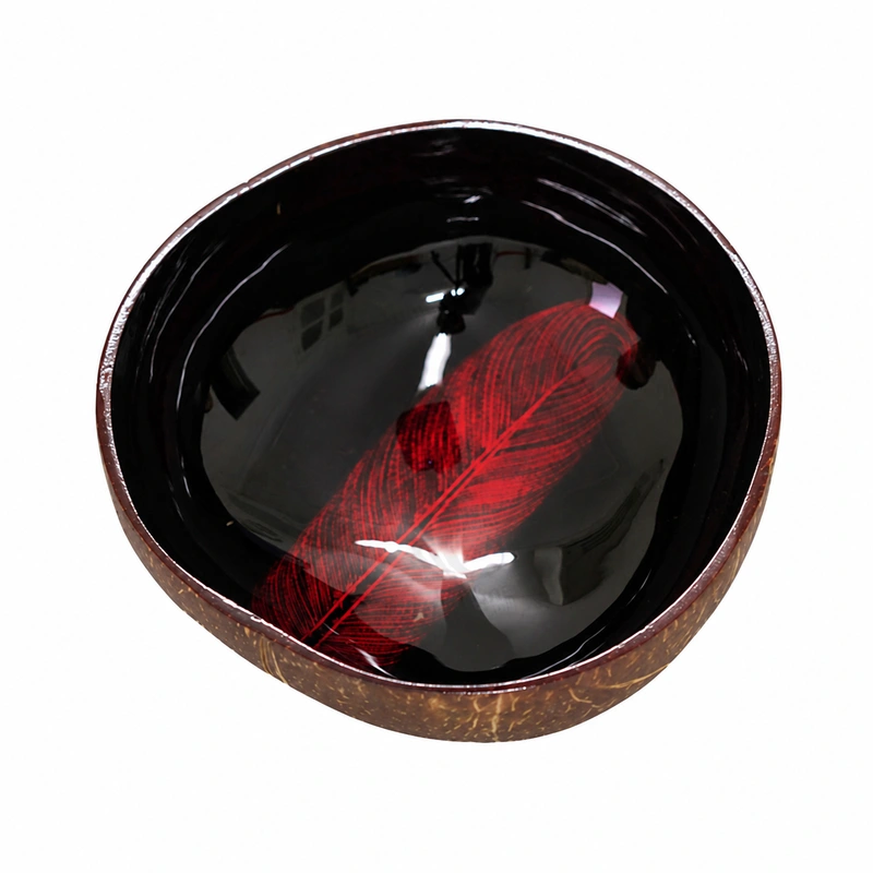 Red painted-feather colour reference; select the colour by sample.