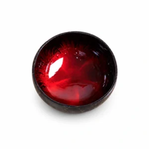 red feather effect coconut bowl product view