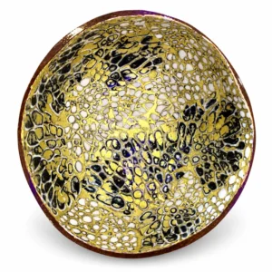 gold black eggshell coconut bowl product view