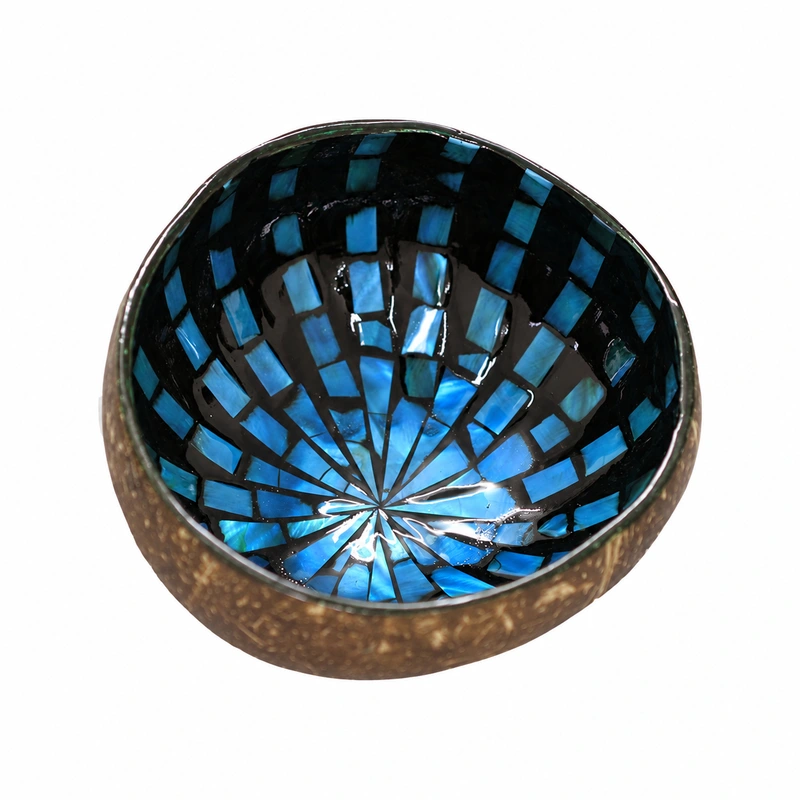 Red Radial Pearl Coconut Bowl 4 red radial pearl coconut bowl Blue colour reference for the radial pearl pattern; the featured colour is red.