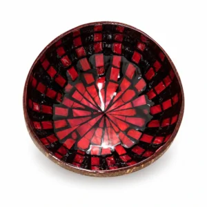 red radial pearl coconut bowl product view