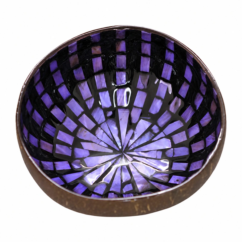 Red Radial Pearl Coconut Bowl Purple colour reference for radial pearl coconut bowl