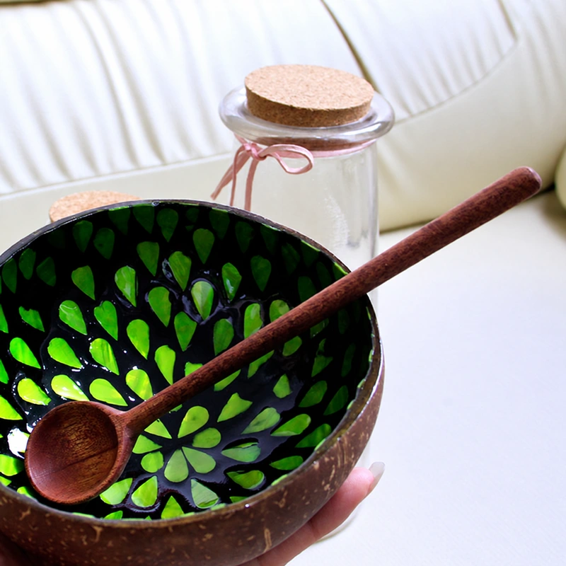 Green Petal Pearl Coconut Bowl Green Petal Pearl Coconut Bowl additional product photograph
