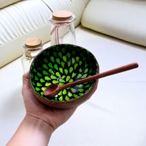 Green Petal Pearl Coconut Bowl 2 Green Petal Pearl Coconut Bowl additional product photograph