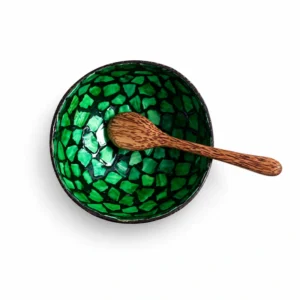 green fragment pearl coconut bowl product view