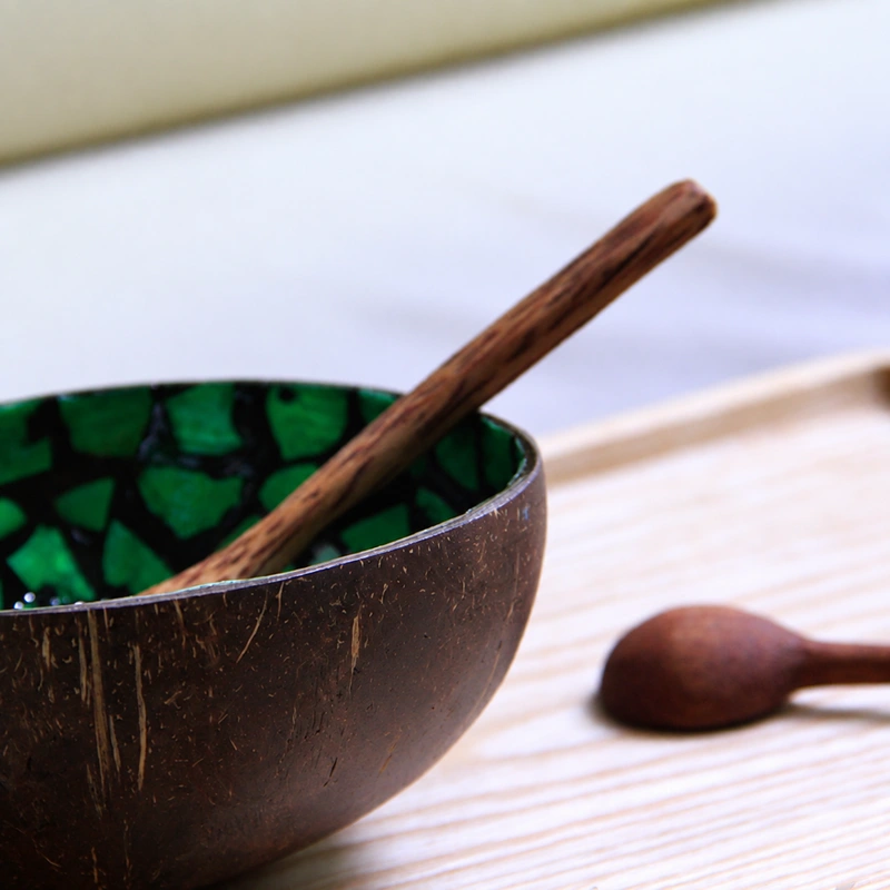 Green Fragment Pearl Coconut Bowl Green Fragment Pearl Coconut Bowl additional product photograph