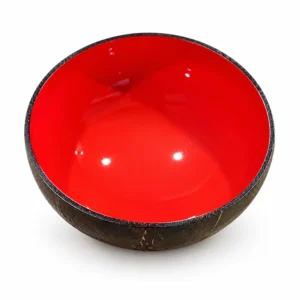 red interior lacquer coconut bowl product view