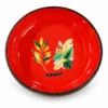 red tropical leaf coconut bowl product view